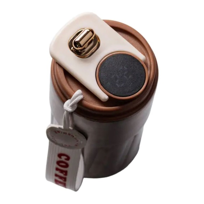 Термочашка Coffee з датчиком температури 500 мл коричнева HP-14-10BR (37225)