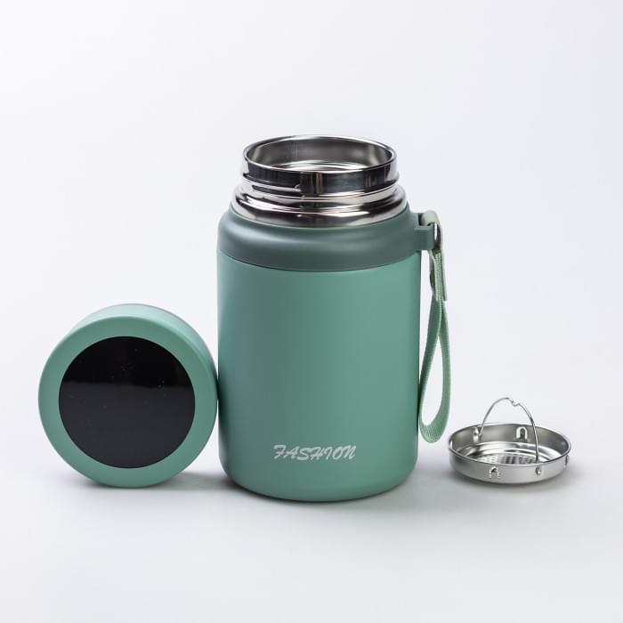 Термос Fashion з датчиком температури 700 мл Оливковий HP-14-20GR (58022)