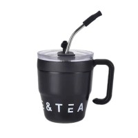 Термочашка Coffee & Tea з трубочкою чорна HP-14-23B (27241)