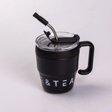 Термочашка Coffee & Tea з трубочкою чорна (78345)