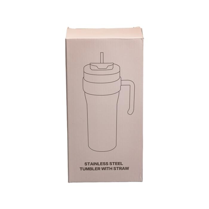 Термочашка Big Mac 1,2 л з трубочкою біла HP-14-24W (82385)