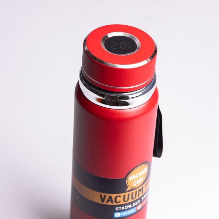 Термос Vacuum Sports з датчиком температури 1 л червоний HP-14-30R (35770)