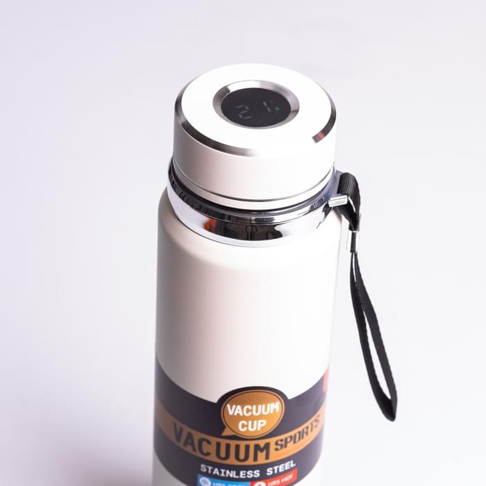 Термос Vacuum Sports з датчиком температури 1 л білий HP-14-30W (17038)