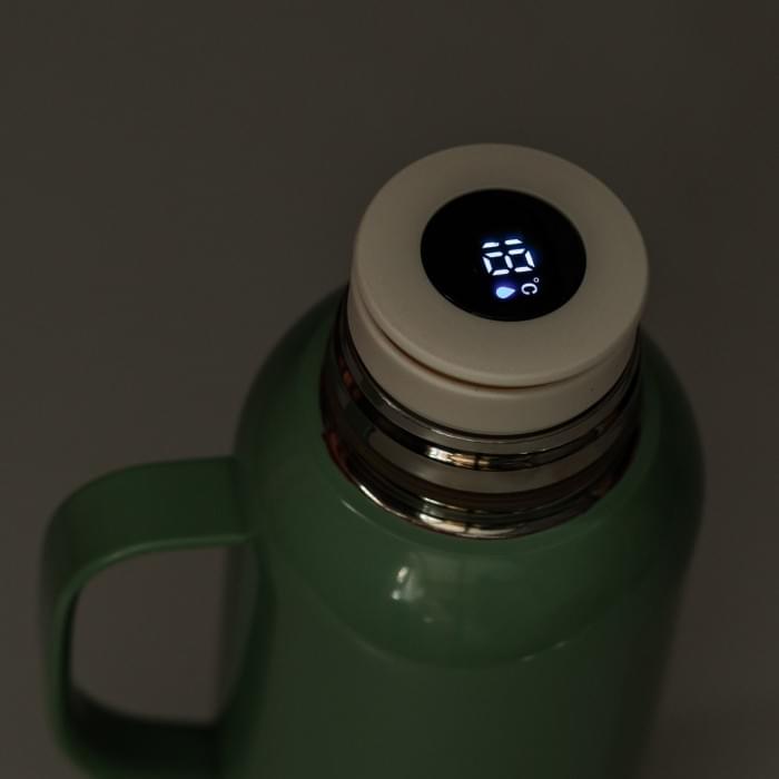 Термос Vacuum з датчиком температури на 820 мл м'ятний HP-14-55M (49969)