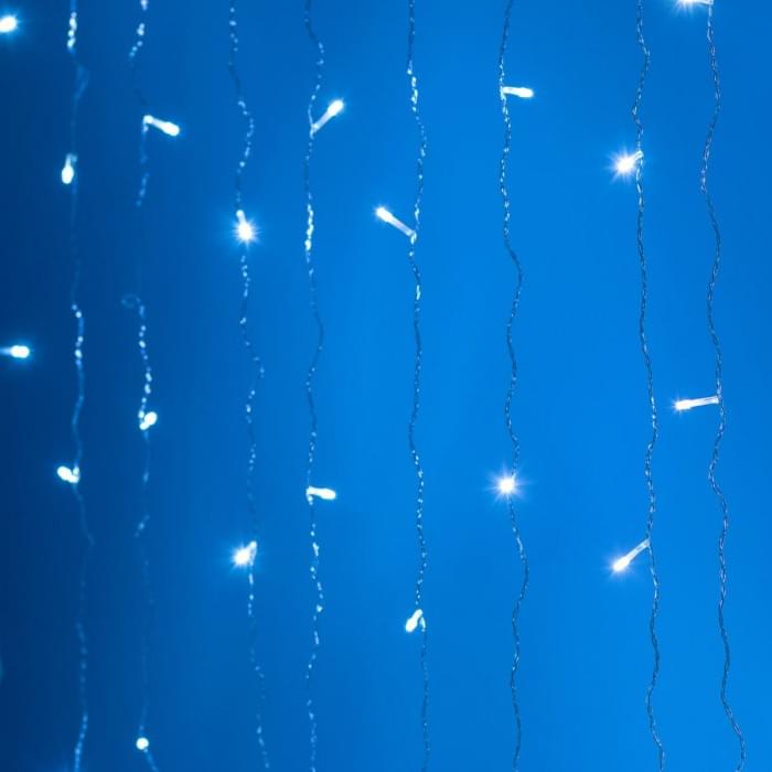 Гірлянда Водоспад 3х2 м 210 LED (480 L) лампочок світлодіодна прозорий дріт 10 ниток 8 режимів Білий 1733047W (44045)