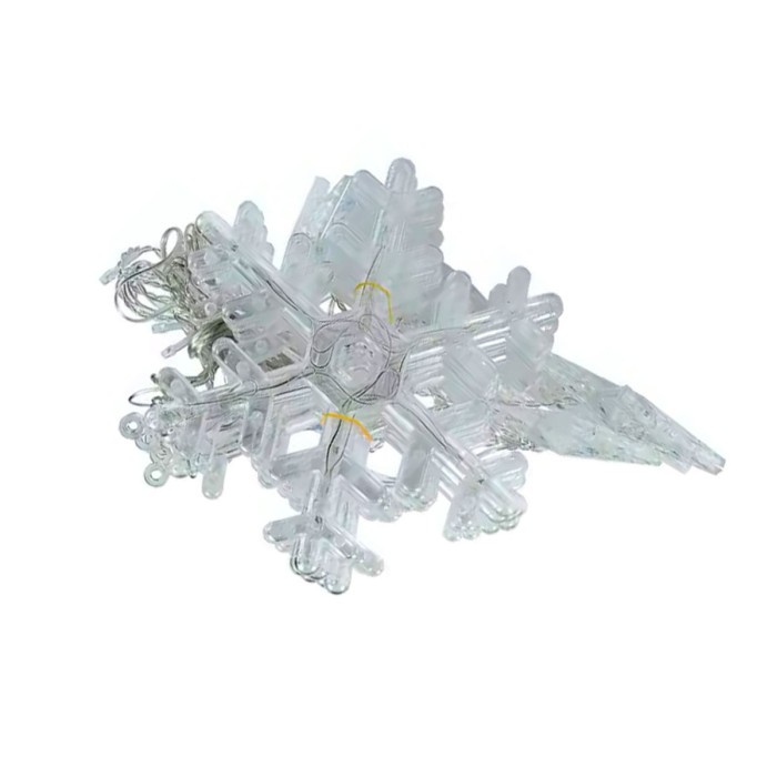 Гірлянда штора 3х0,9 м сніжинка зірка на 145 LED лампочок світлодіодна 10 шт Синій 1733066BL (72259)