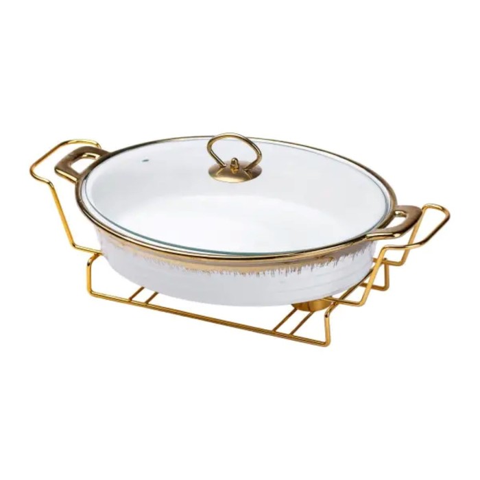 Настільна мармітниця 41х25х15.5 см марміт керамічний для других страв 2 л HP1027 (44227)