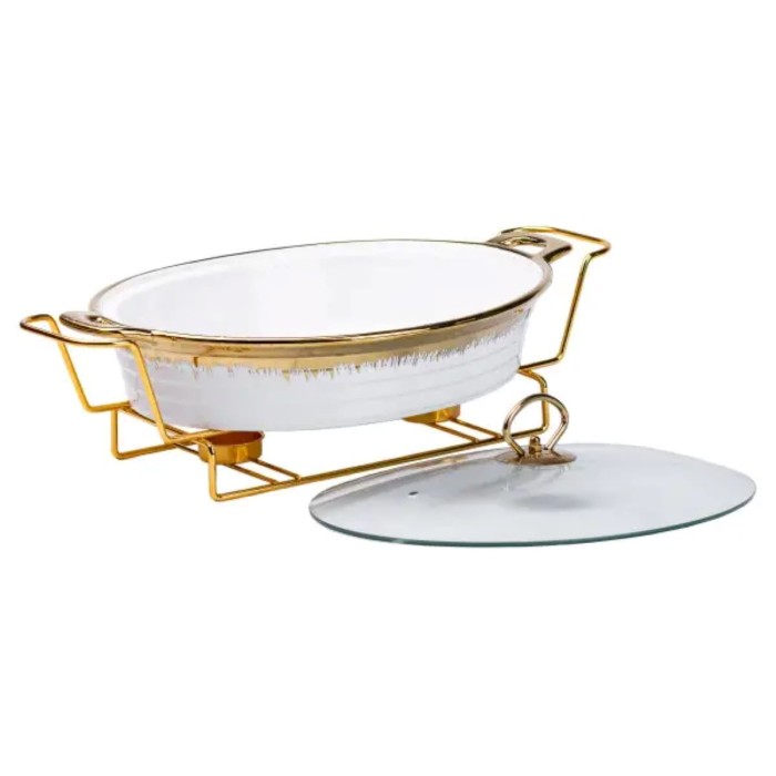 Настільна мармітниця 41х25х15.5 см марміт керамічний для других страв 2 л HP1027 (44227)