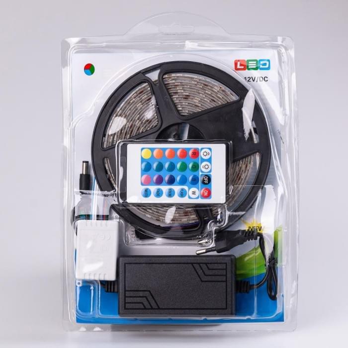 Стрічка світлодіодна з пультом GarlandoPro RGB 5050 водостійка 300 LED 5m led лента (22924)