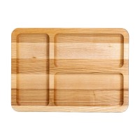 Дошка для подачі дерев'яна 30×20 см прямокутна на 3 секції, ясен T31W200 (87101)