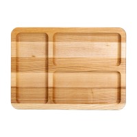 Дошка для подачі дерев'яна 35×25 см прямокутна на 3 секції T32W250 (68339)