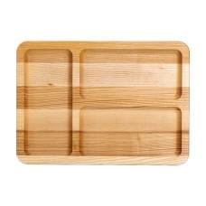 Дошка для подачі дерев'яна 35×25 см прямокутна на 3 секції T32W250 (68339)