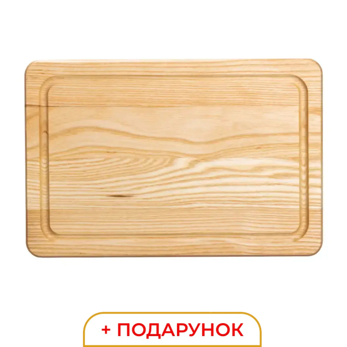 Прямокутна дошка для сервірування 35×25 см для подачі, ясен (33866)