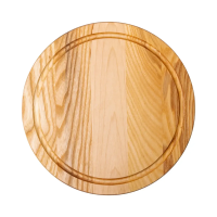 Обробна дерев'яна дошка кругла 25 см для подачі нарізки ясен (43996)