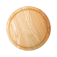 Обробна дерев'яна дошка кругла 30 см для подачі нарізки ясен (67801)