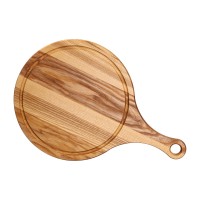 Обробна дерев'яна дошка з круглою основою 30 см ясен (41604)