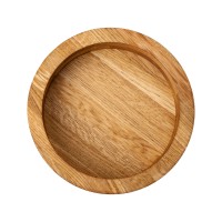 Дерев'яна миска для подачі 25 см глибока з дуба B2W250206 (14125)