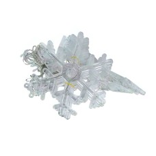 Гірлянда світлодіодна штора GarlandoPro сніжинка і зірка 12 фігур 3х1 м гірлянда зірка Синій 1733062BL (55391)