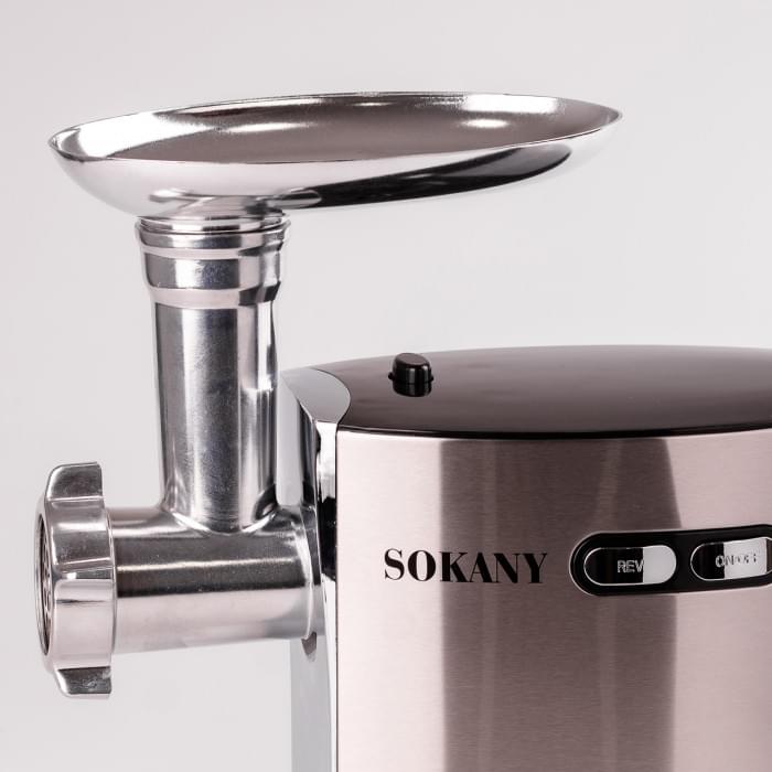 М'ясорубка Sokany SK091 для дому 2500 Вт сталь (42519)