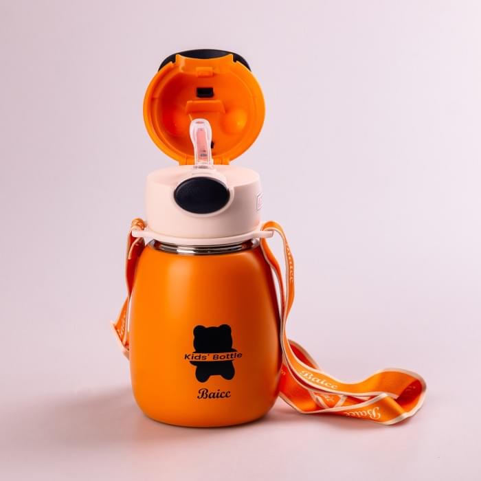 Термос дитячий з поїльником Baicc Kids Bottle 500ml термос із трубочкою для дітей Помаранчевий HPGM8860O (88081)