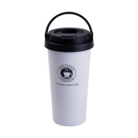 Термос нержавіюча сталь 500 мл металевий з ручкою Білий HPGM501W (66444)