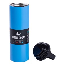 Термос металевий 500 мл з нержавіючої сталі Bottle Sport з ручкою синій HPGM5009BL (34811)