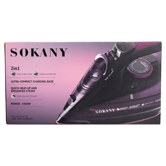 Праска бездротова для одягу SOKANY професійна парова 2400 Вт (75316)