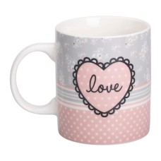 Чашка керамічна з малюнком 400 (мл) для кави та чаю RX-N240143PK (17074)