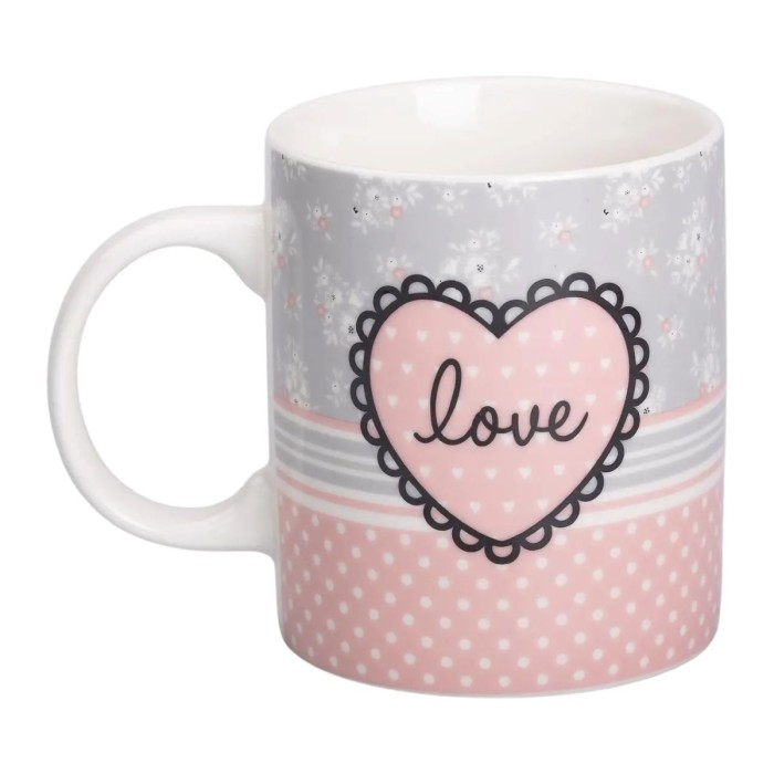 Чашка керамічна з малюнком 400 (мл) для кави та чаю RX-N240143PK (17074)