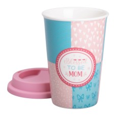 Склянка керамічна 420 (мл) із силіконовою кришкою Blessed to be mom (45243)