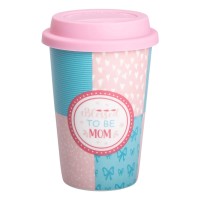 Склянка керамічна 420 (мл) із силіконовою кришкою Blessed to be mom (45243)