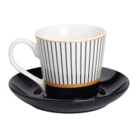 Керамічна чашка з блюдцем 200 (мл) для чаю та кави RX-N24708WP (86490)