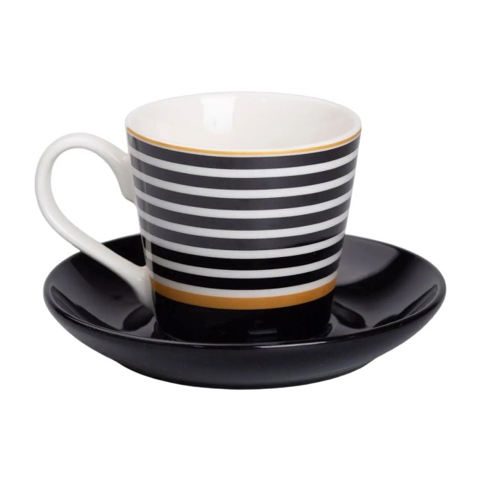 Керамічна чашка з блюдцем 200 (мл) для чаю та кави RX-N24708B (10851)