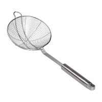 Шумівка з нержавіючої сталі з ручкою Ø 16 см для фритюру (32868)
