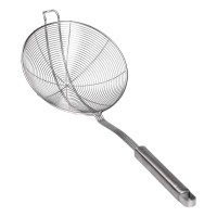 Шумівка з нержавіючої сталі з ручкою Ø 14 см для фритюру (17897)