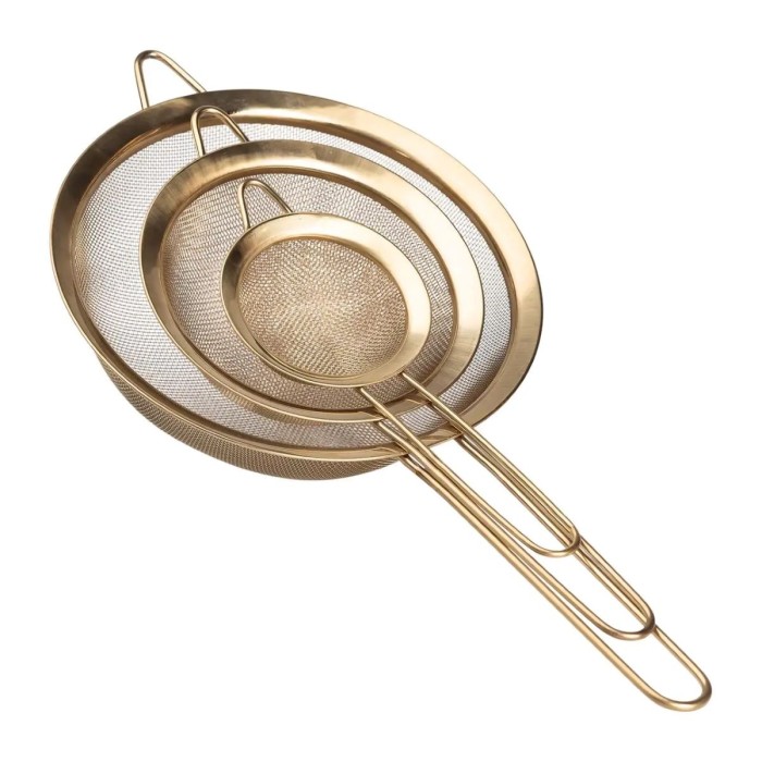 Набір ситечок 3 штуки для чаю круп та борошна 8,14 та 20 см з нержавіючої сталі (19962)