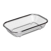 Сито-кошик для миття овочів та фруктів 24х15х5 см друшляк з нержавіючої сталі (81238)