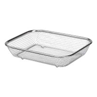 Сито-кошик для миття овочів та фруктів 29.5х21х6 см друшляк з нержавіючої сталі (47652)