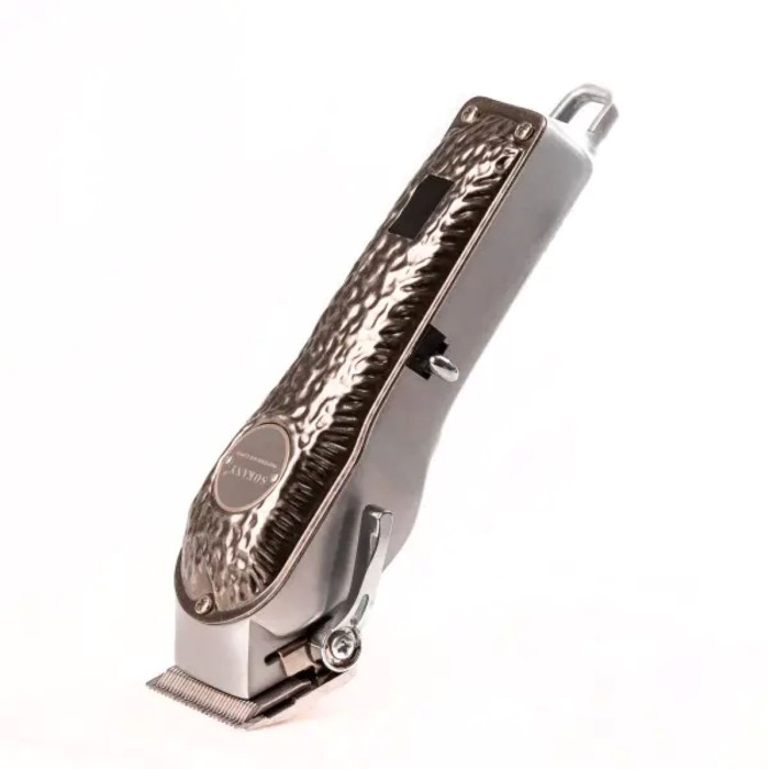 Машинка для стрижки Sokany SK-LF-9976 акумуляторна з 4 насадками та USB срібло (63818)