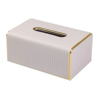 Серветниця з екошкіри прямокутна  21.5х13х9 см органайзер для серветок на стіл, Сірий (52206)