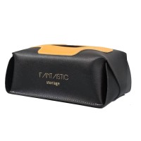 Серветниця автомобільна 21х12х8 см контейнер для серветок, Чорний (12195)