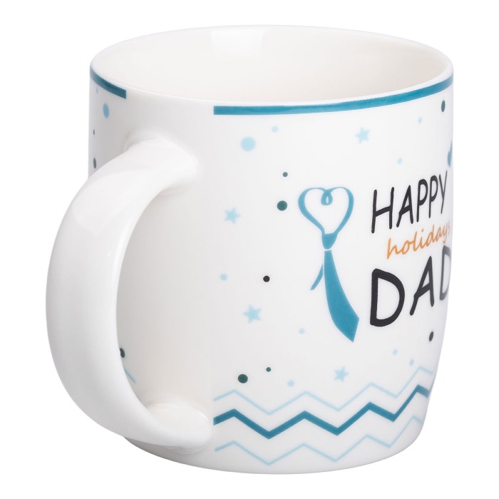 Кружка керамічна з написами 450 (мл) Happy holidays dad (56091)