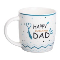 Кружка керамічна з написами 450 (мл) Happy holidays dad (56091)