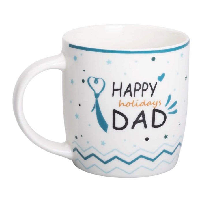 Кружка керамічна з написами 450 (мл) Happy holidays dad (56091)