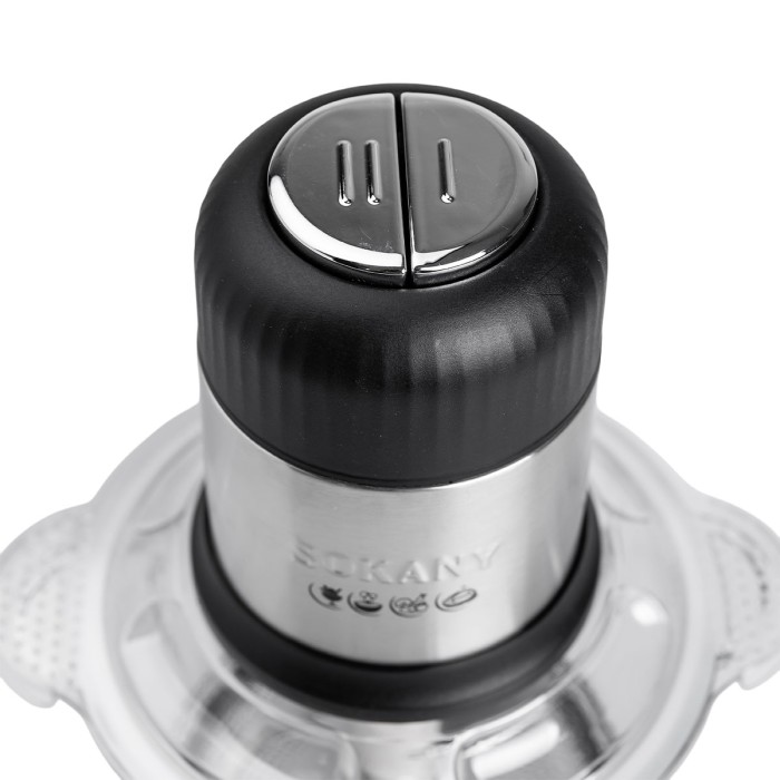 Чопер подрібнювач 800 Вт 4 леза з чашею на 1,5 літри м'ясорубка Sokany SK-7025A (79241)