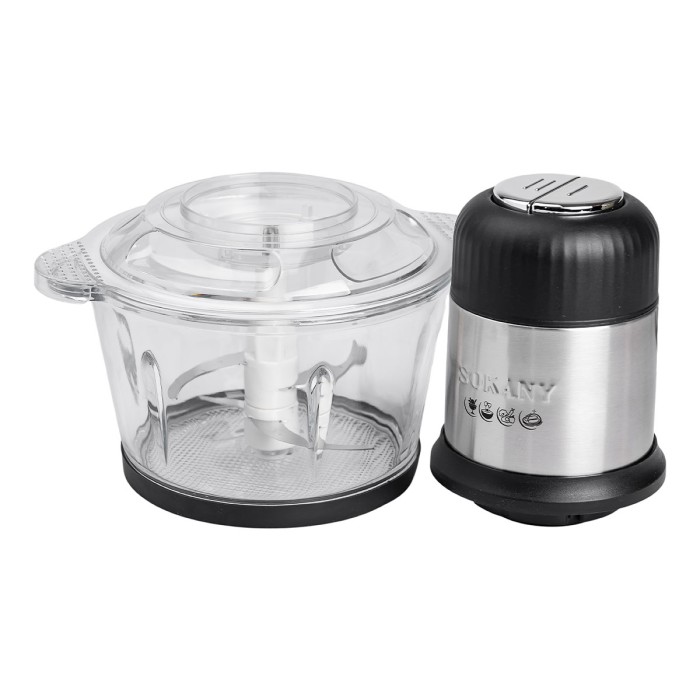 Чопер подрібнювач 800 Вт 4 леза з чашею на 1,5 літри м'ясорубка Sokany SK-7025A (79241)