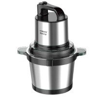 Чопер подрібнювач з чашею 3,5 літри м'ясорізка 4 леза нержавіюча сталь м'ясорубка Sokany SK-7028 (46554)