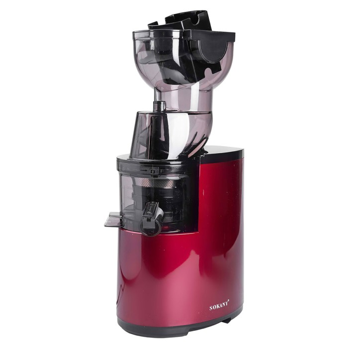 Соковижималка шнекова для томатів 300 Вт 2 швидкості Червоний Sokany (16034)