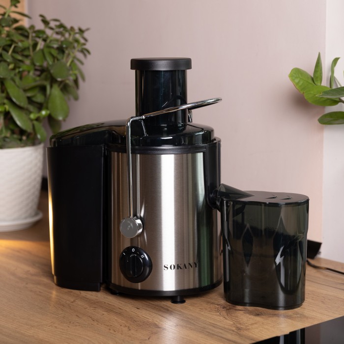 Соковижималка електрична шнекова 800 Вт Чорна Sokany SK-4000 (56862)