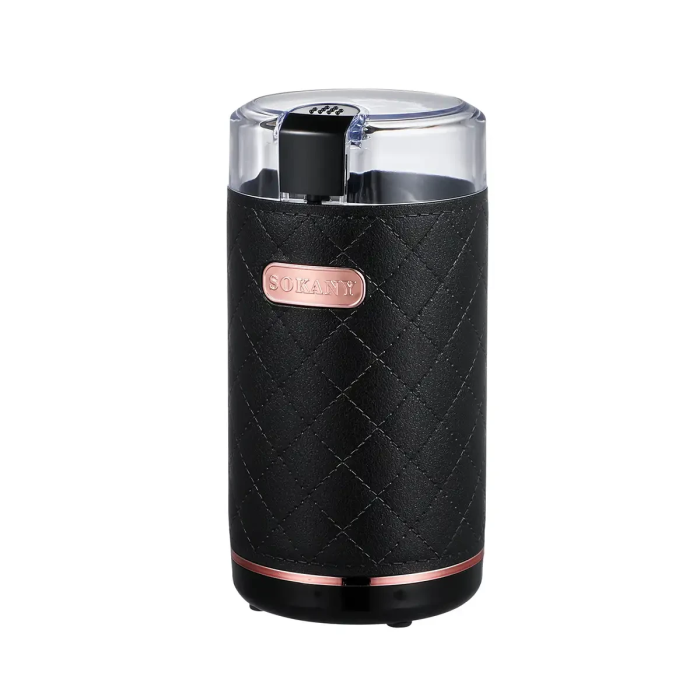 Кавомолка мультимолка електрична 150 Вт 50 г автоматична для дрібного помолу Чорна Sokany (32556)